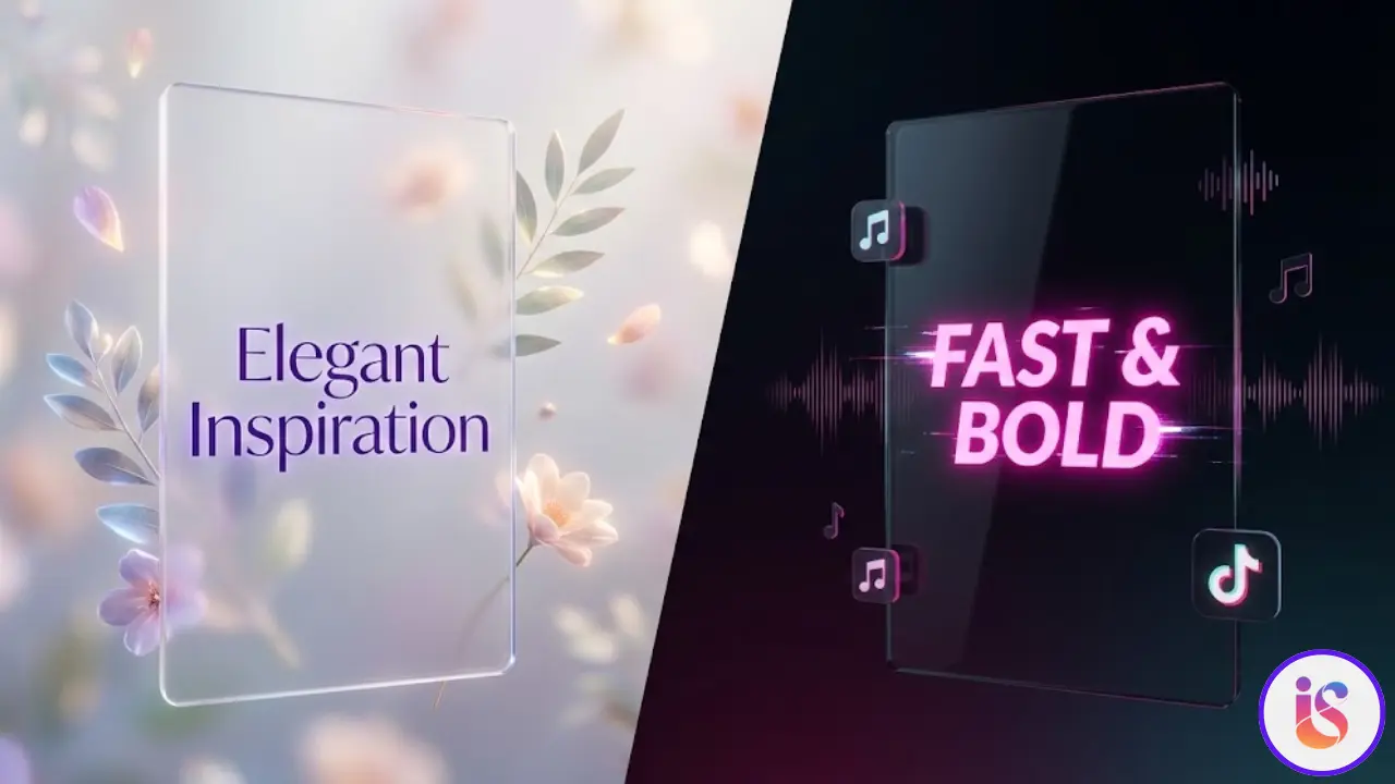 Eleganter Pinterest-Schreibstil vs. fetter TikTok-Text
