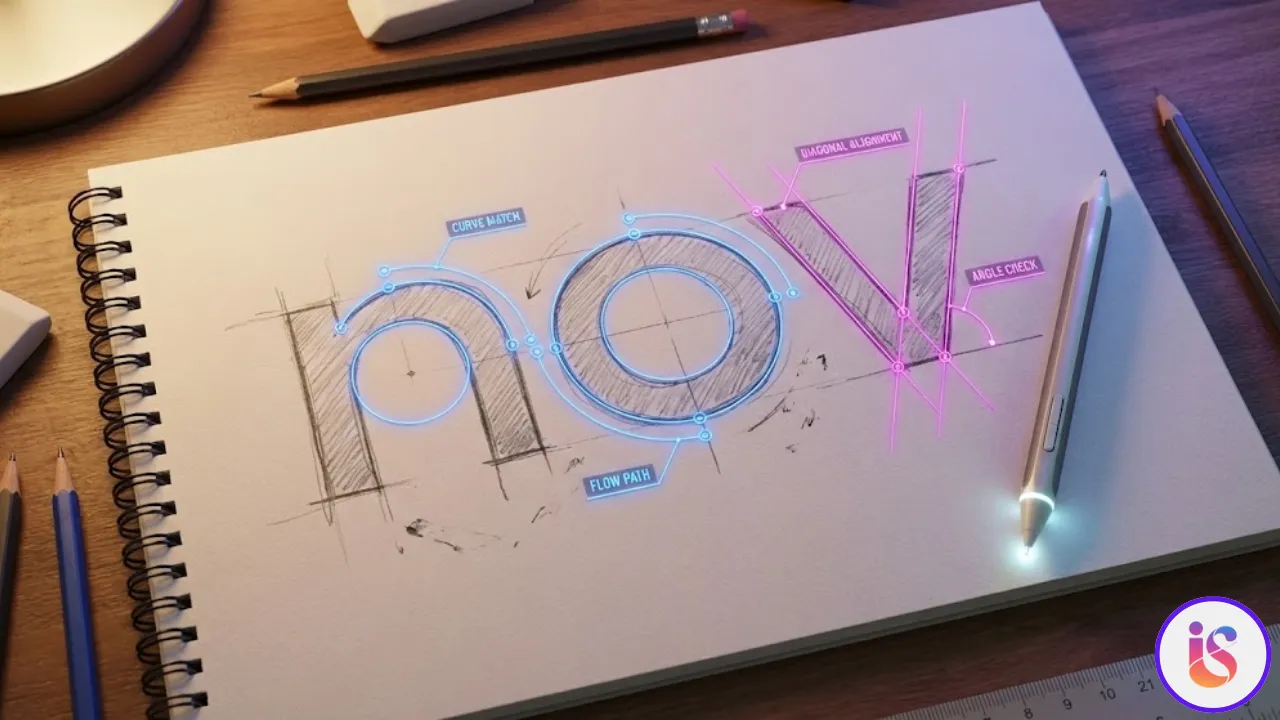 Skizze der Basisbuchstaben