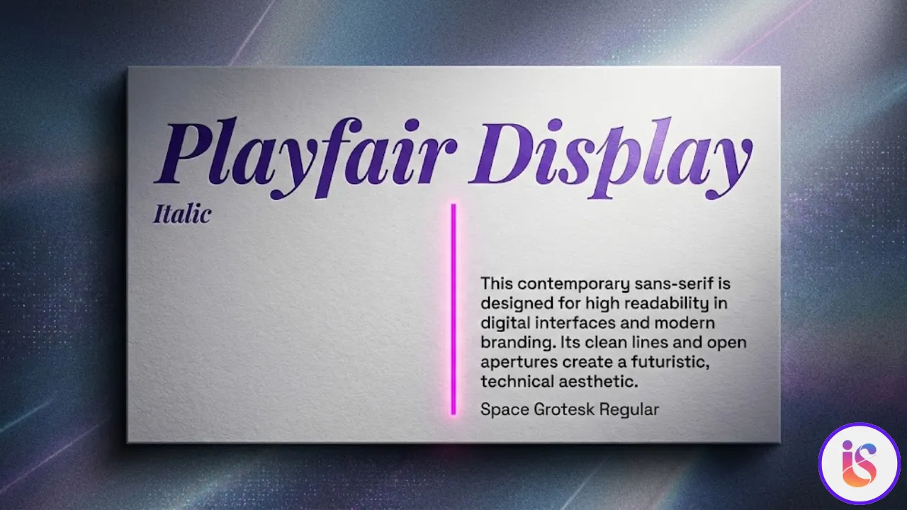 Schriftpaarung: Space Grotesk und Playfair Display