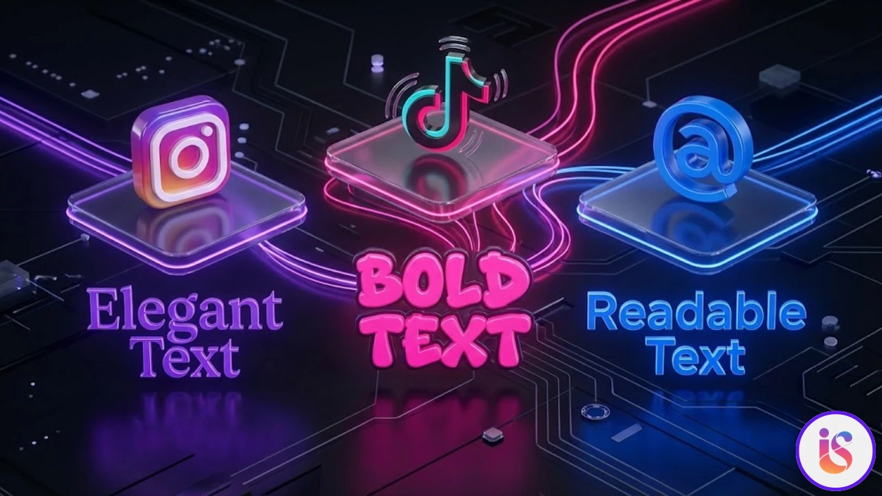 Empfohlene Schriftstile für Instagram, TikTok und Facebook