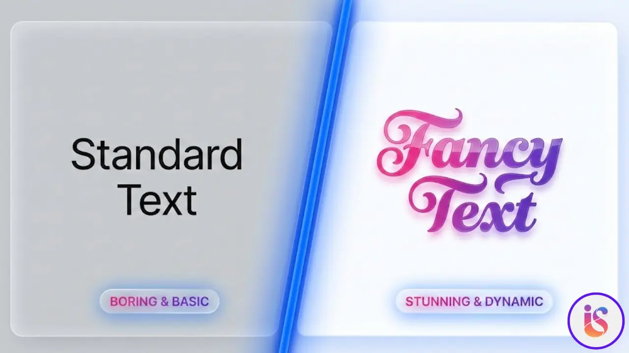 Vergleich: Standardtext vs. Fancy Font
